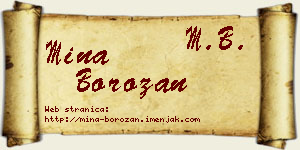 Mina Borozan vizit kartica